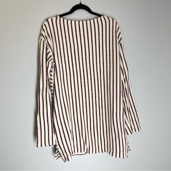 Intimately Free People Come On Over Tunic Dress Cotton White Red Striped Size S - Picture 7 of 13